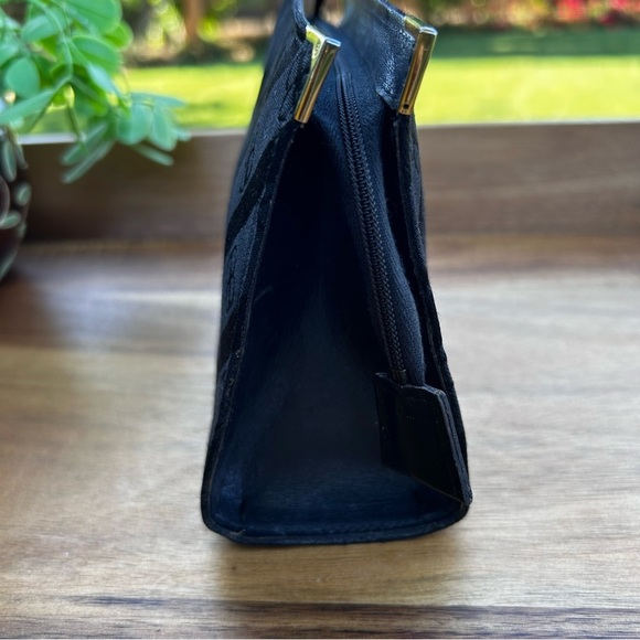 Vintage Balenciaga Paris Black Pouch Make up Bag Cosmetic Case - Picture 9 of 11